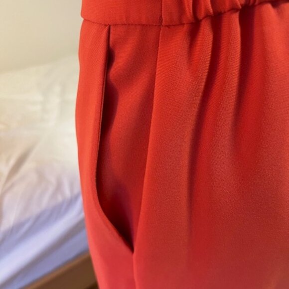 Theory Treeca Pull-on Pant - Stretch Admiral Crepe - Poppy Red/Orange - Sz 6 NWT - Picture 6 of 11